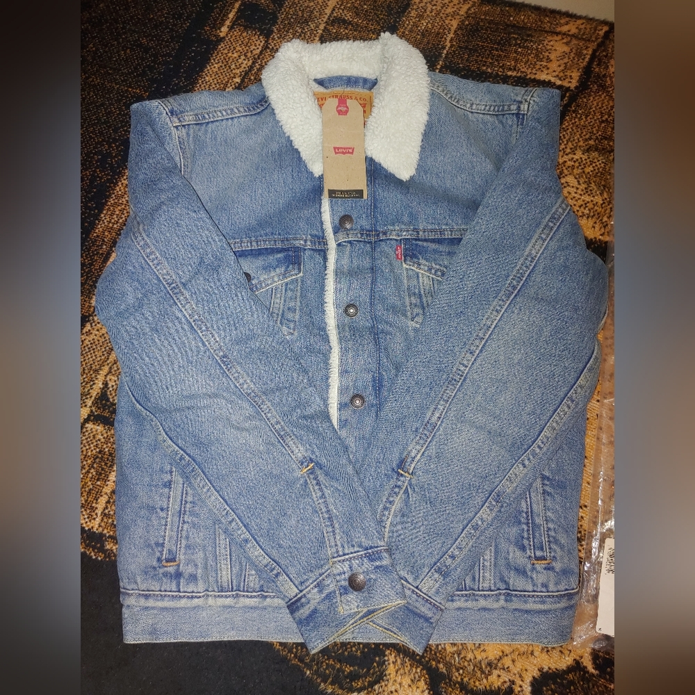 Levi's sherpa Mens small denim jacket